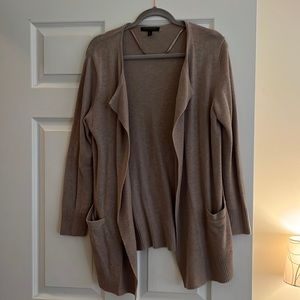 Long, open cardigan
